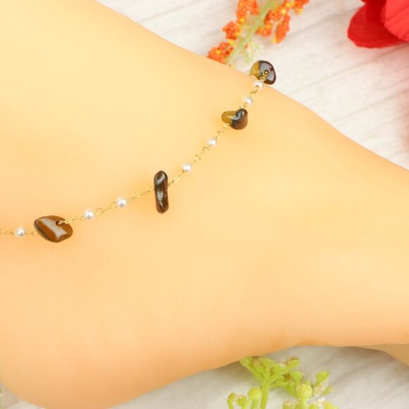 "Handmade Anklet – Elegant & Delicate Jewelry for Women | UNVRC1667 - Picture 10 of 10